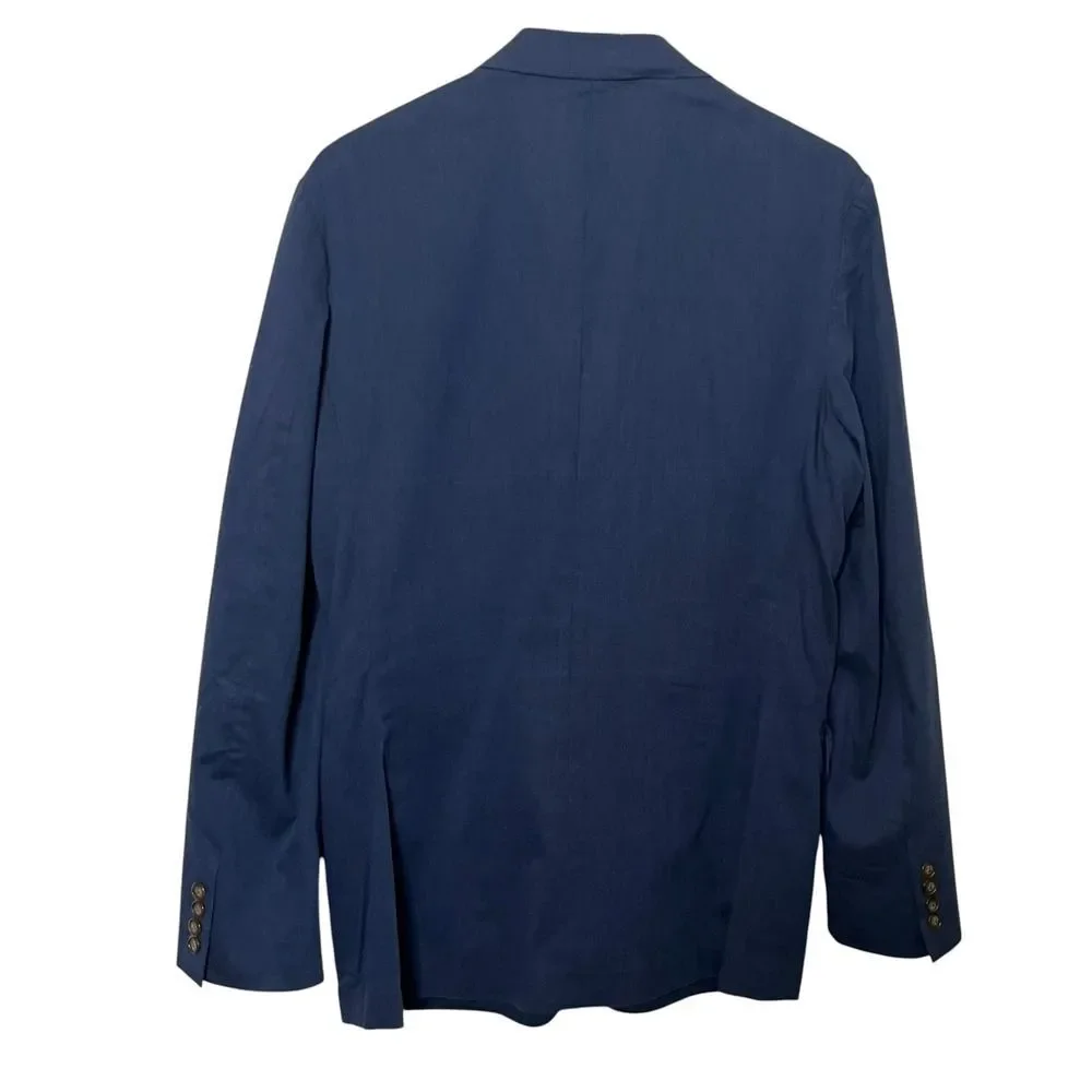 J.Crew Ludlow Unstructured Suit Jacket Mens 39R Navy‎ Cotton Somelos Blazer